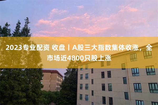 2023专业配资 收盘丨A股三大指数集体收涨，全市场近4800只股上涨