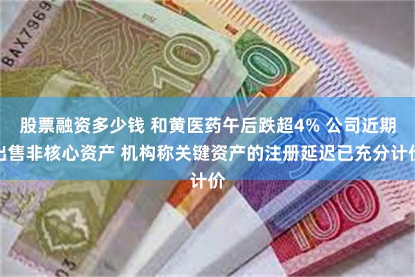 股票融资多少钱 和黄医药午后跌超4% 公司近期出售非核心资产 机构称关键资产的注册延迟已充分计价